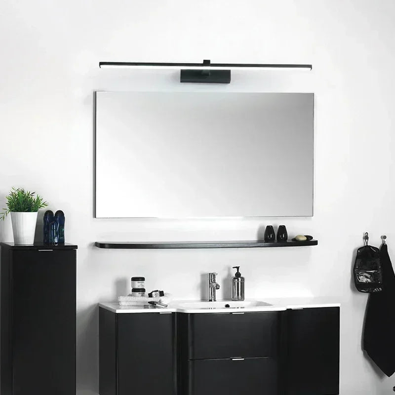Détail de l'éclairage LED de l'applique murale noire