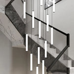 Suspension design acrylique multiple têtes éclairage plafond haut