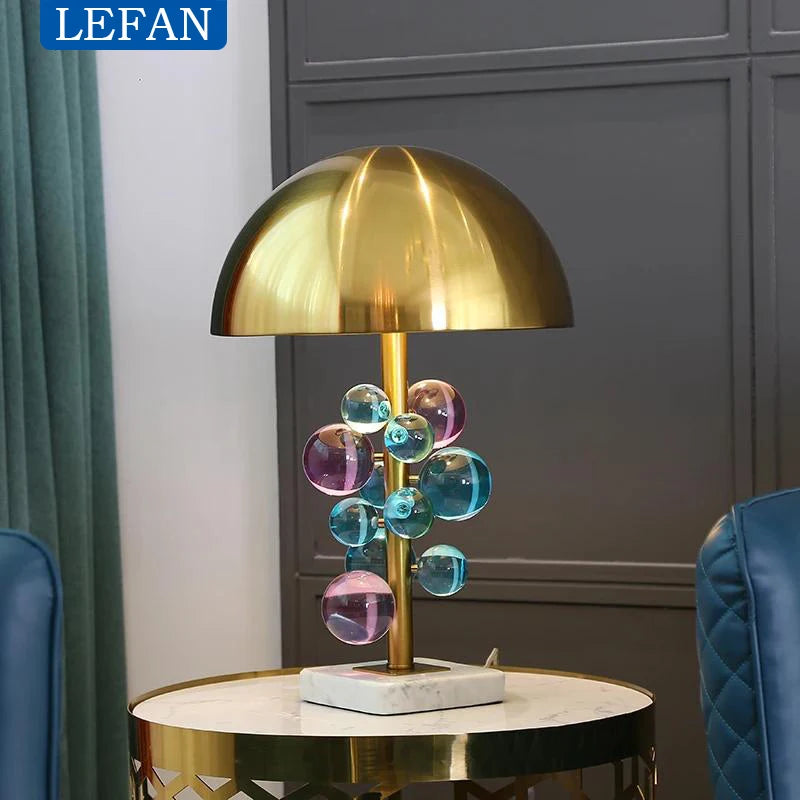 Lampe champignon bleu ciel design italien