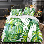Housse de couette King taille verte décoration chambre nature