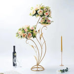 Porte-fleurs métal or pour fête
