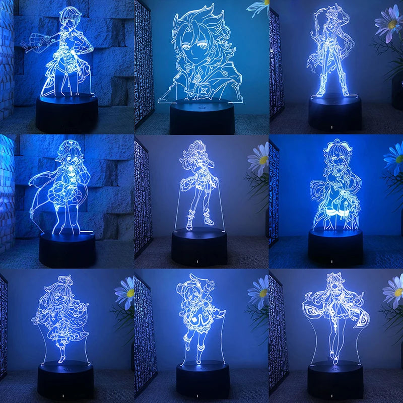 Veilleuse decorative animee avec emission lumineuse violette en gros plan