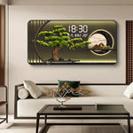 Horloge murale numérique rouge design