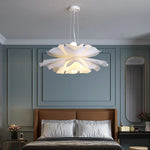 Suspension LED vague design moderne fleur couleur brun