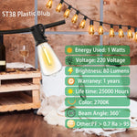 Guirlande lumineuse patio jardin étanche IP67