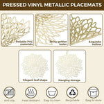 Sets de table ronds écologiques en vinyle rouge pour décoration de Noël