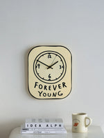 Horloge murale acrylique verte décoration moderne