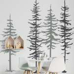 Autocollant mural jungle 4 pièces Ombre Interieur