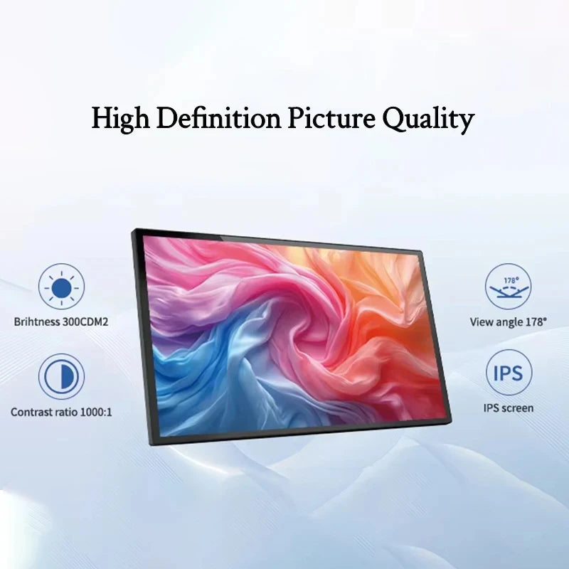 Détail de l'écran tactile Full HD du cadre photo connecté