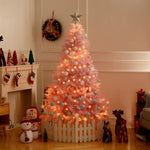 Sapin de Noël blanc de 150 cm avec support métal visible