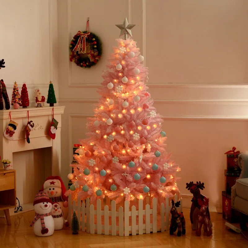 Sapin de Noël blanc de 150 cm avec support métal visible
