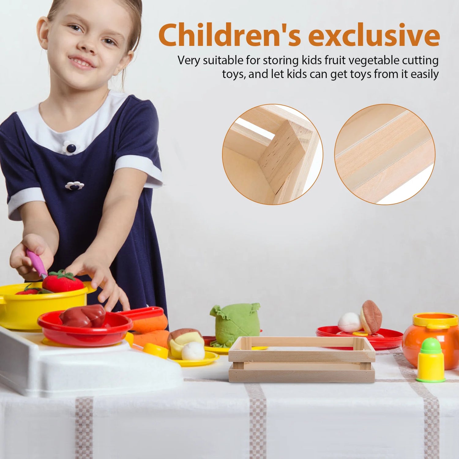 Rangement en bois pour chambre d'enfant