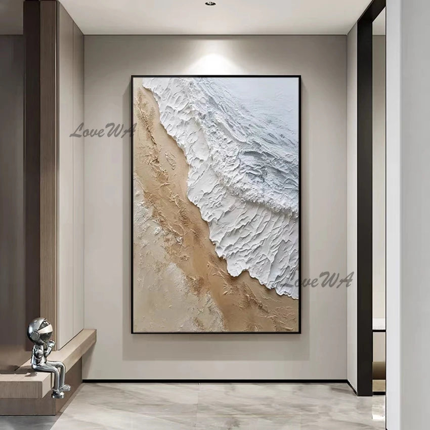 Comparaison des tailles disponibles pour la peinture à l'huile abstraite