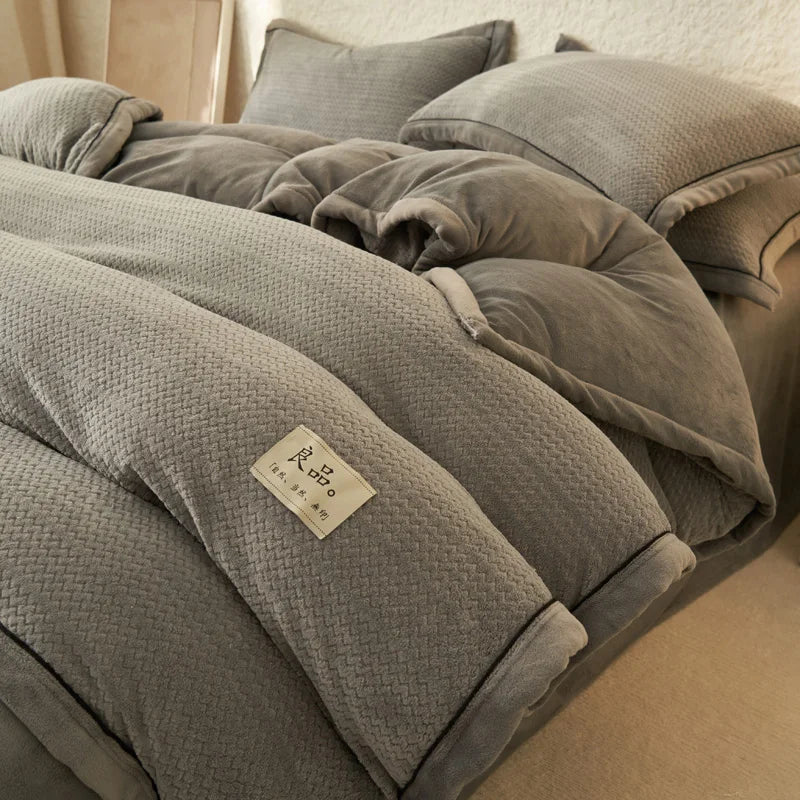 Ensemble complet avec housse, taies d'oreiller et drap plat