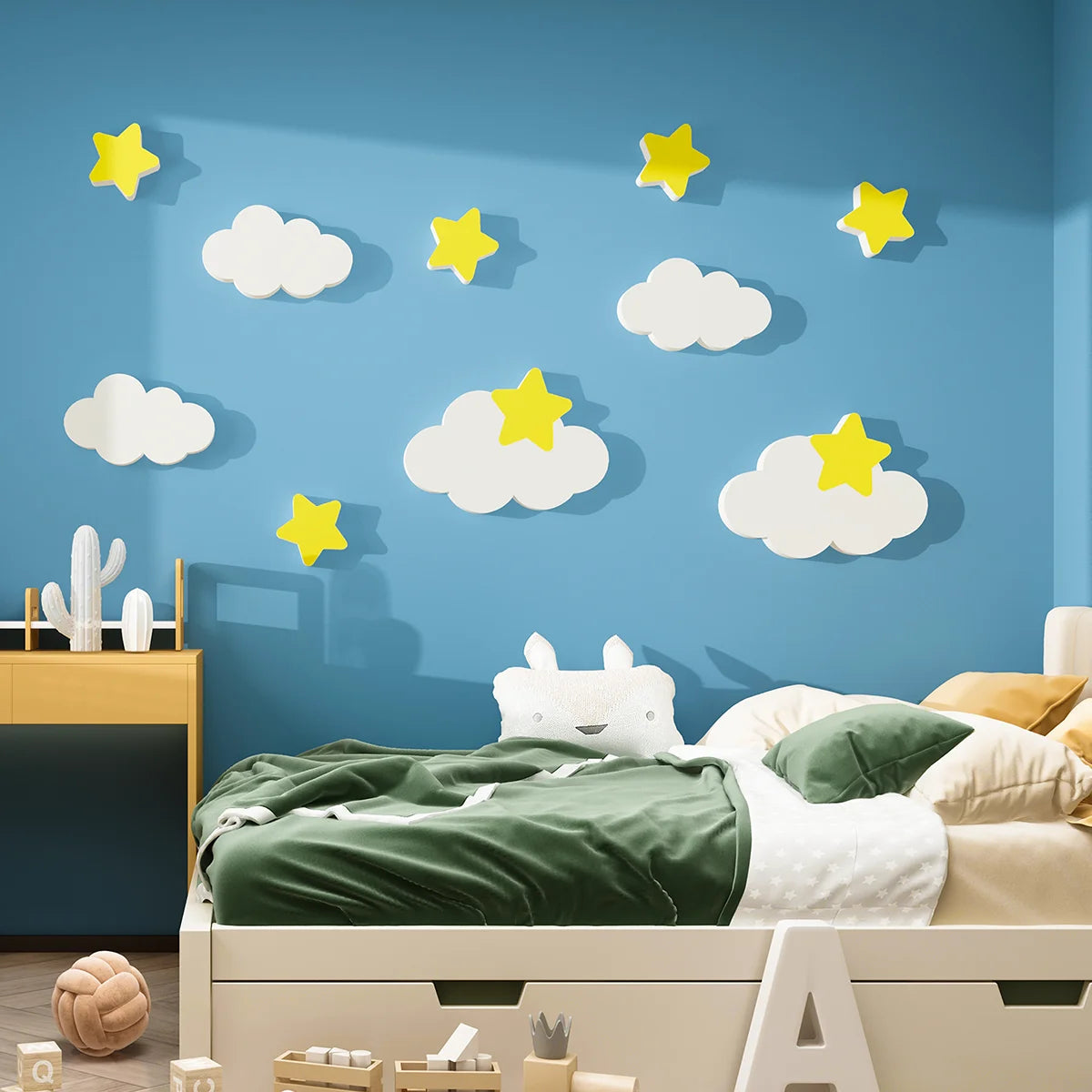 Autocollant mural 3D PVC beige pour décoration moderne
