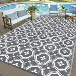 Tapis extérieur antidérapant motif rayé