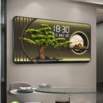 Horloge murale numérique design blanche avec température