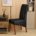 Housse de chaise stretch bleu