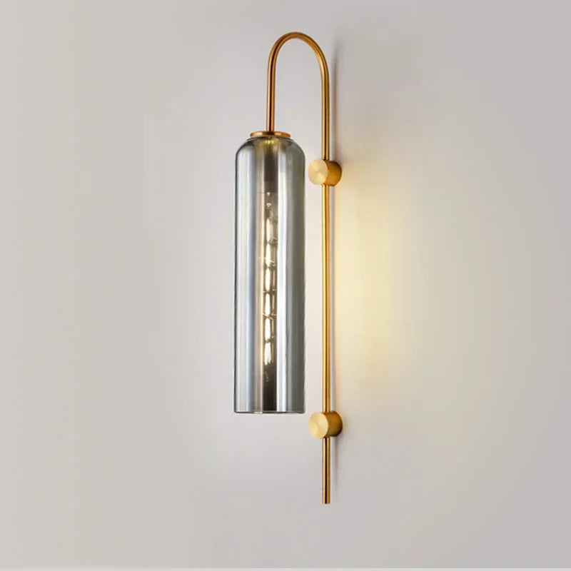 Applique murale LED design nordique moderne en verre blanc