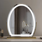 Miroir coiffeuse rond LED blanc avec éclairage 3 modes