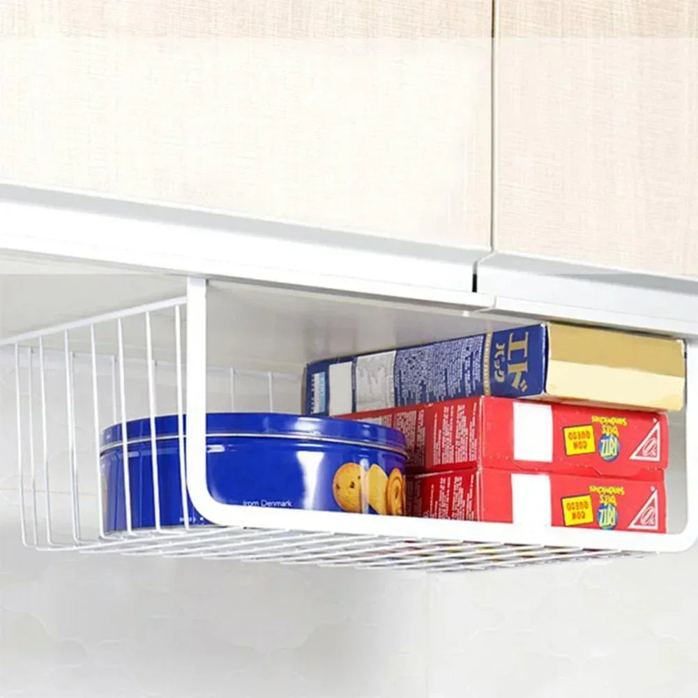 Panier de rangement à suspendre en métal noir