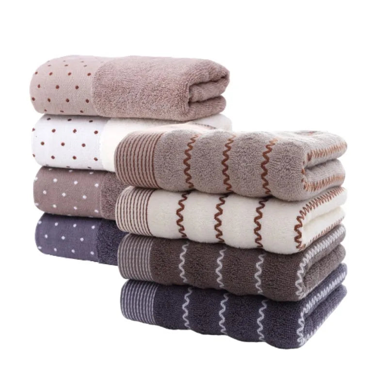 Ensemble serviettes de bain coton peigné noir et gris clair