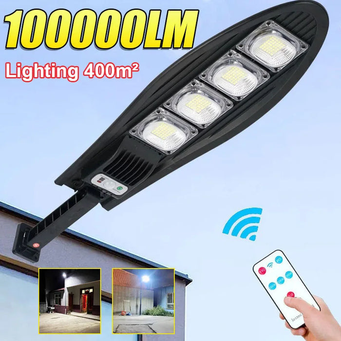 Lampe solaire LED extérieur super lumineuse bleue