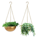 Installation de jardinière suspendue dans un salon