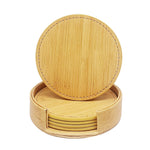 Ce jeu de sous-verres ronds en bambou apporte une touche élégante et naturelle à votre décoration intérieure.