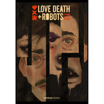 Affiche Love Death and Robots dans un bureau créatif