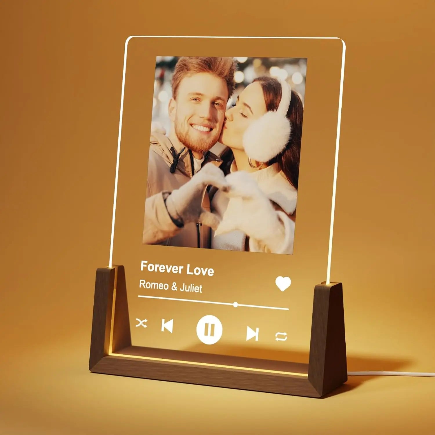 Plaque Spotify personnalisée avec cadre photo et chanson