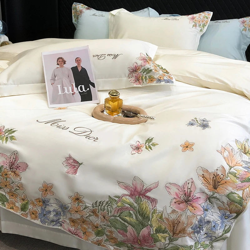 Ensemble complet parure de lit avec housse de couette et taies d'oreiller