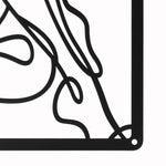 Art mural minimaliste corps de femme en métal noir
