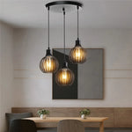 Luminaire suspendu brun design industriel