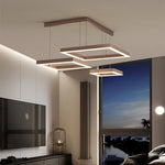Suspension LED dans une chambre à coucher avec ambiance tamisée