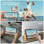 Interface tactile du cadre photo numérique avec menu de fonctions