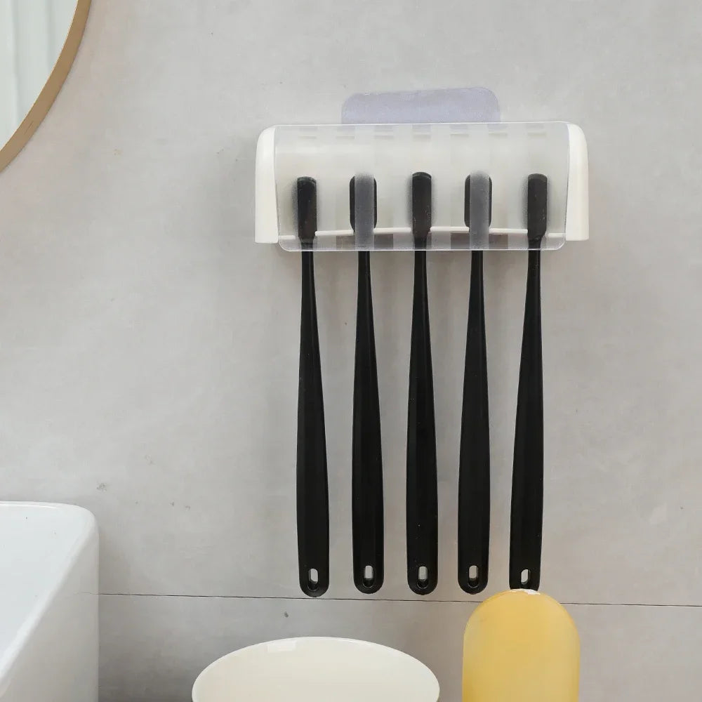Installation adhésive du porte brosse à dents sur carrelage