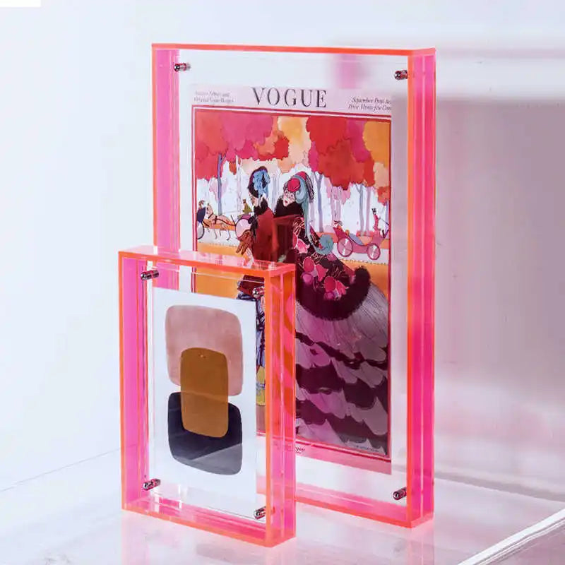 Cadre photo flottant multicolore pour décoration intérieure