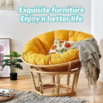 Coussin rond orange pour fauteuil papasan
