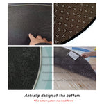 Tapis ovale moelleux pour chambre à coucher gris clair