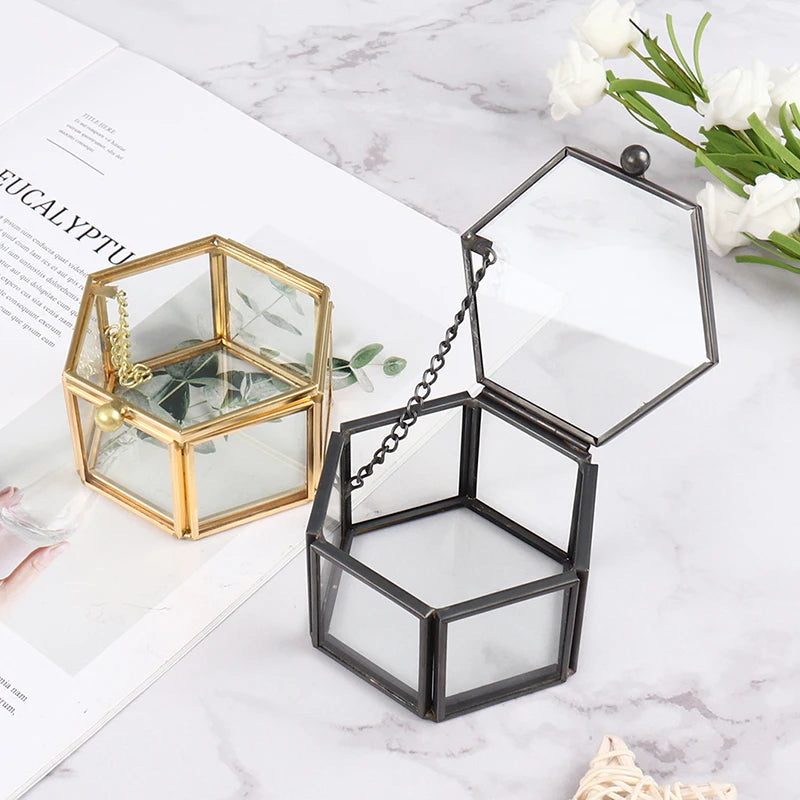 Coffret cadeau géométrique en verre