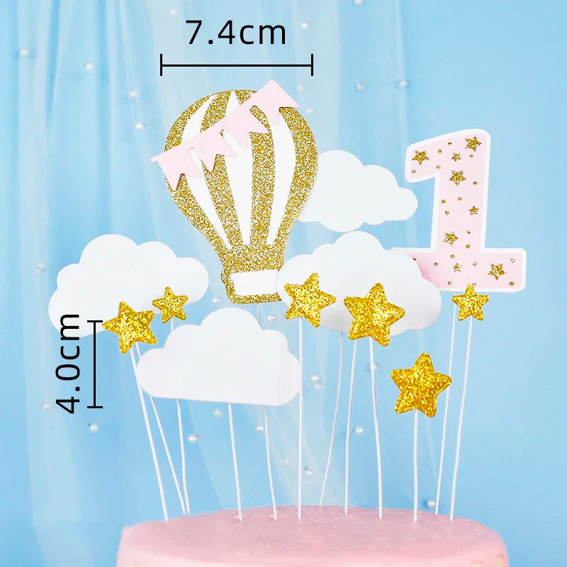 Détail du motif décoration gâteau premier anniversaire