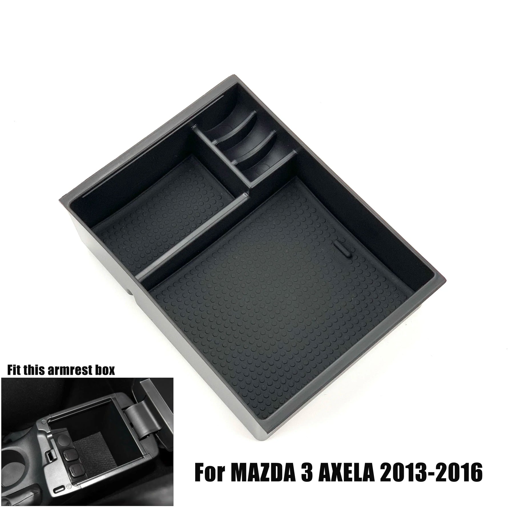Boîte de rangement accoudoir central Mazda - vue d'ensemble