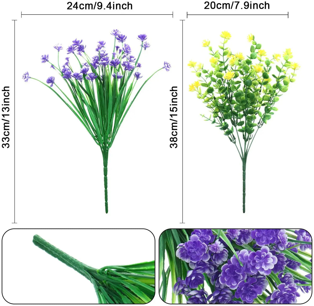 Fleurs artificielles lavande résistantes aux UV