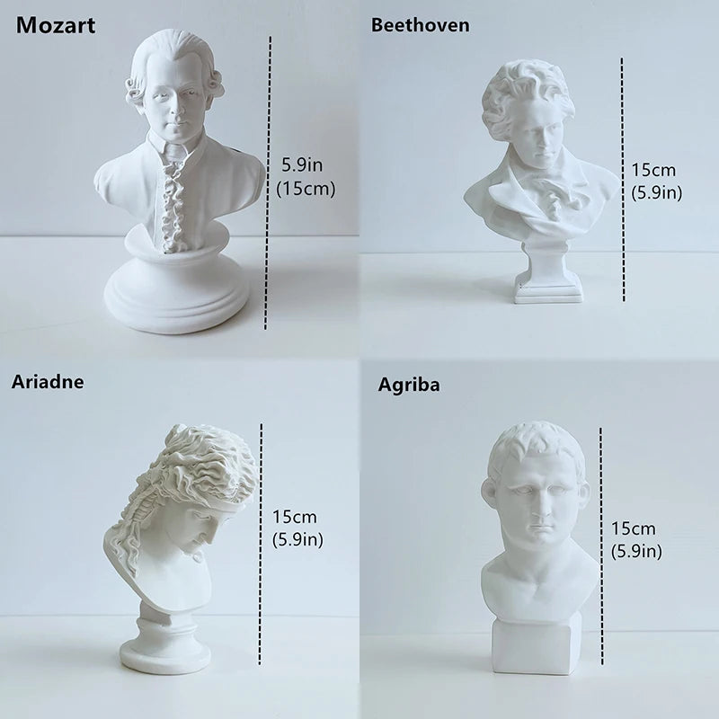 Statue Beethoven résine vue de face salon moderne