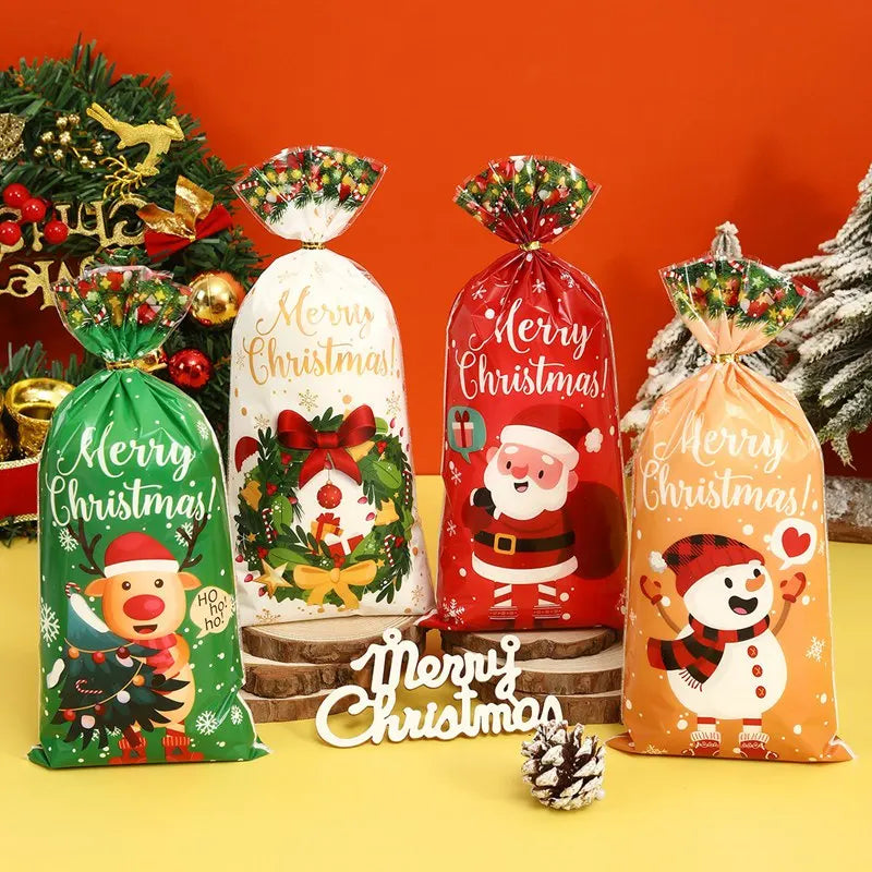 Sachet cadeau Noël 2025 vert menthe
