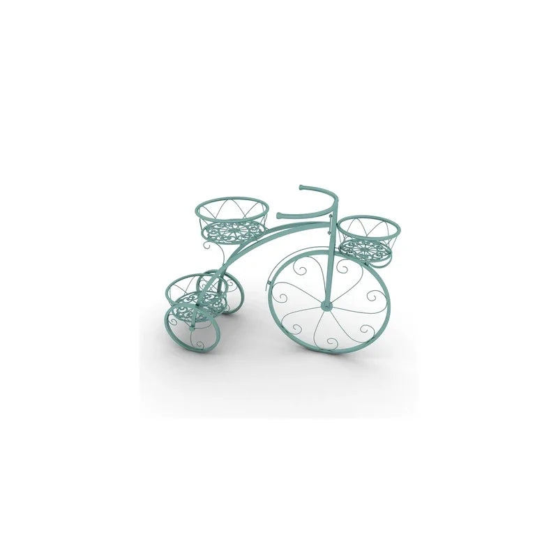 Support de fleur vélo en fer forgé blanc pur