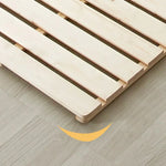 Tête de lit style japonais avec matelas posé dessus