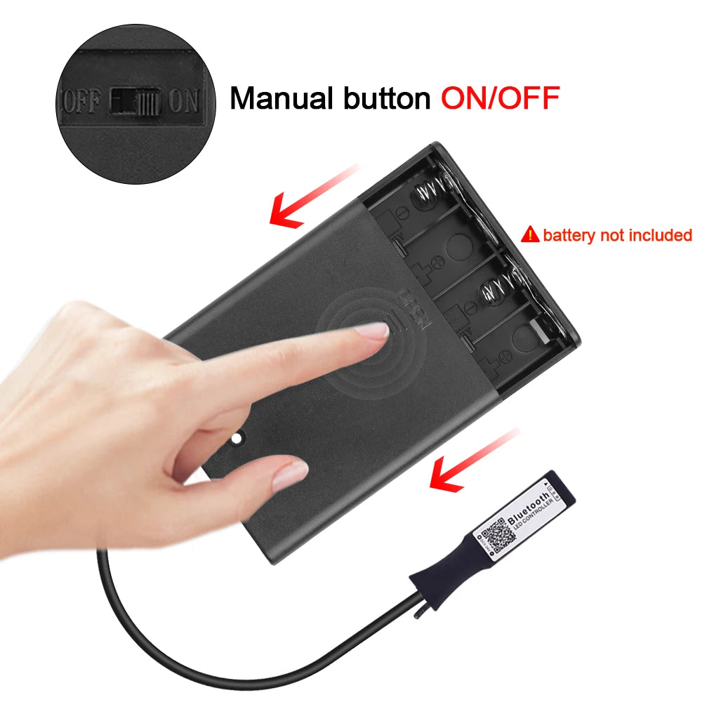 Boîtier de batterie USB pour bande LED RGB