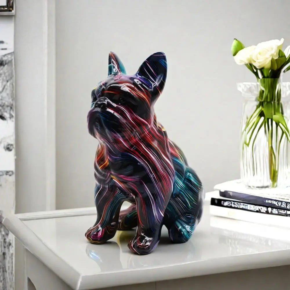 Bouledogue graffiti gris clair décoration moderne